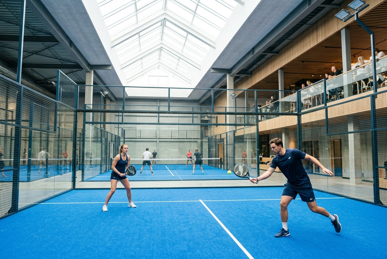 Cancha de pádel y centro deportivo activo con reservas